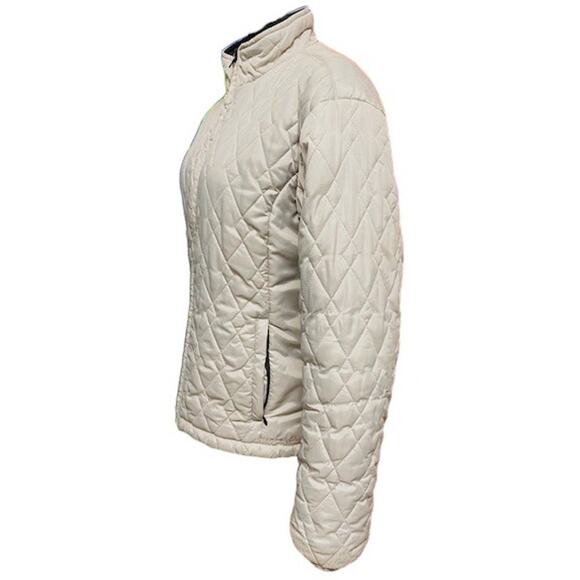 L.L. Bean Women’s Quilted Puffer Jacket Size Large Light Gray Zip Front - Picture 4 of 8